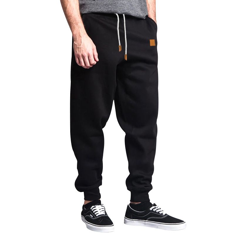 Casual Pants Men's Spring Autumn Solid Color Joggers Drawstring Ankle NDF-00004