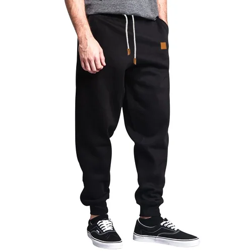 Pantaloni casual da uomo, primavera/autunno, tinta unita, joggers, coulisse alla caviglia NDF-00004