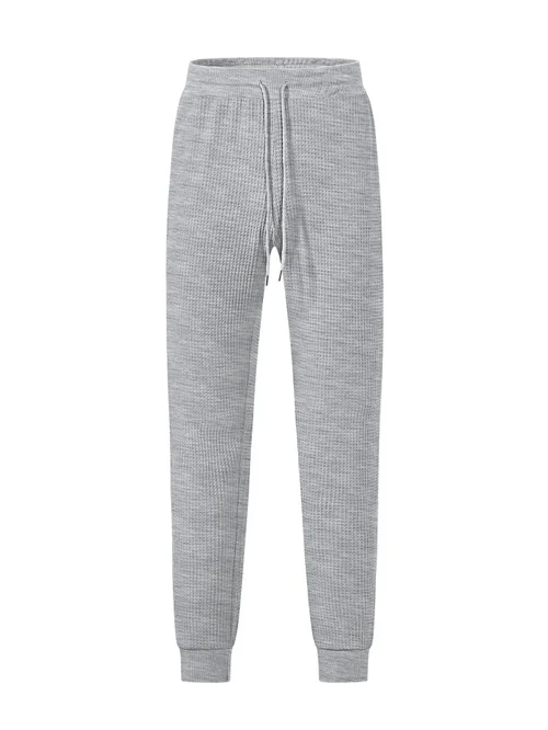 Pantaloni lunghi sportivi da uomo con coulisse in jacquard, vestibilità ampia NDF-00005