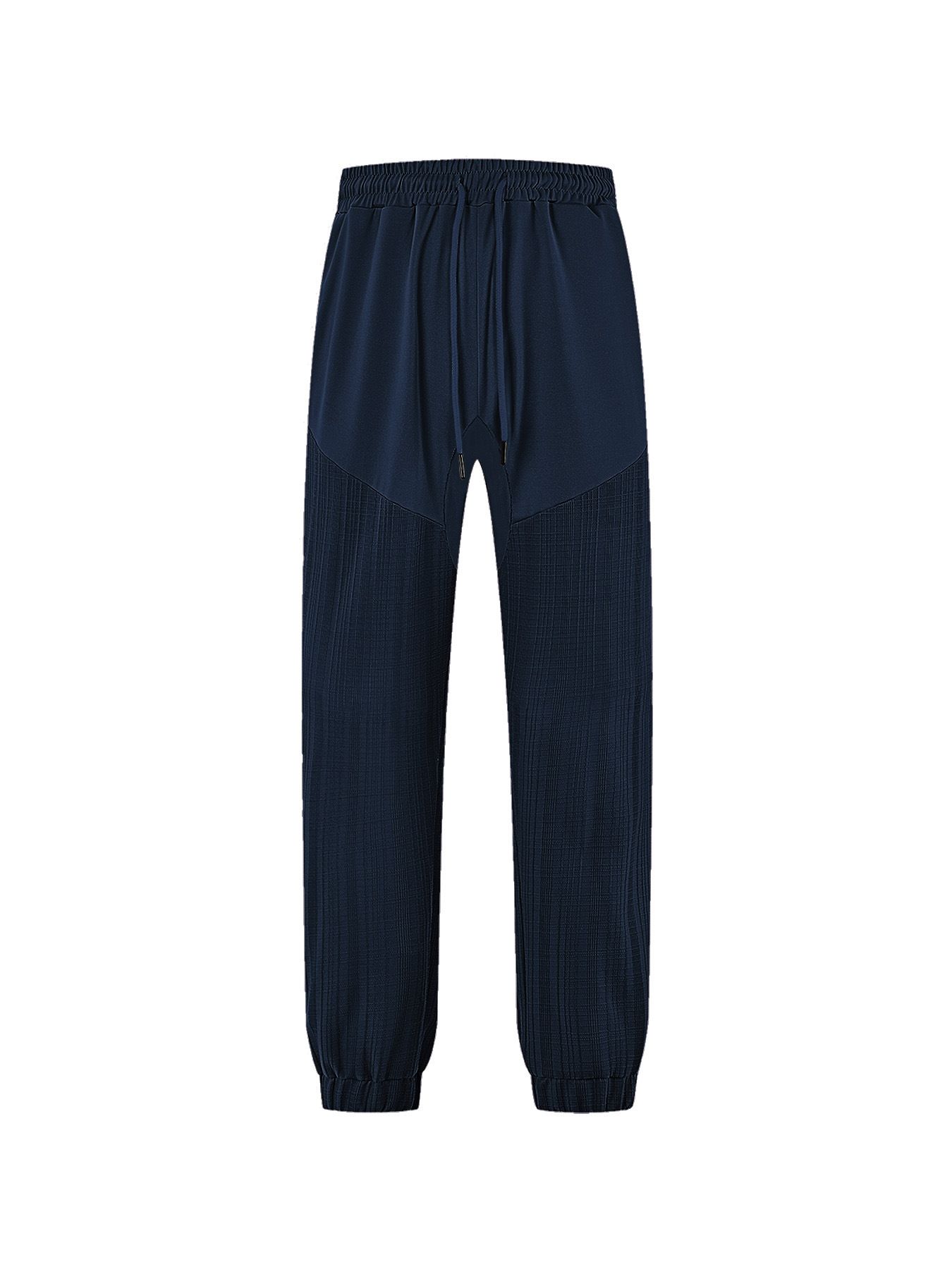 Pantalones largos deportivos para hombre con cordón ajustable y corte holgado de jacquard NDF-00005