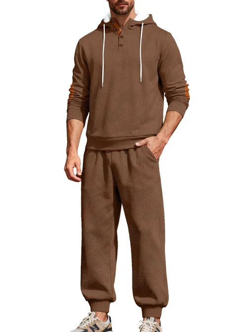 Ensemble sweat à capuche en polaire pour homme - Vêtements de sport décontractés streetwear NDF-00035
