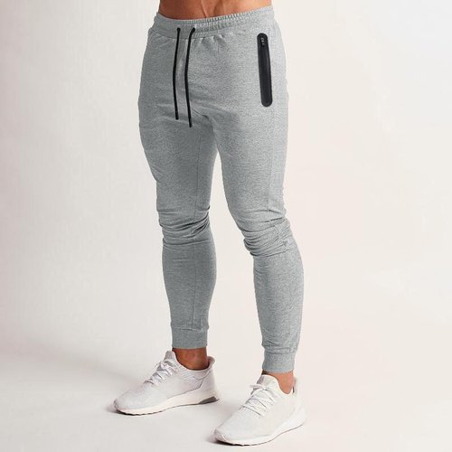 Pantaloni sportivi casual da uomo, vestibilità slim, in cotone traspirante, modello NDF-00015