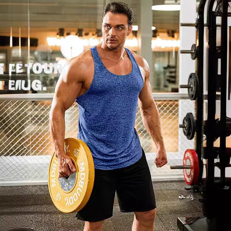Men's Summer Workout Tank Top - Solid Color Training Muscle Tee NDF-00013