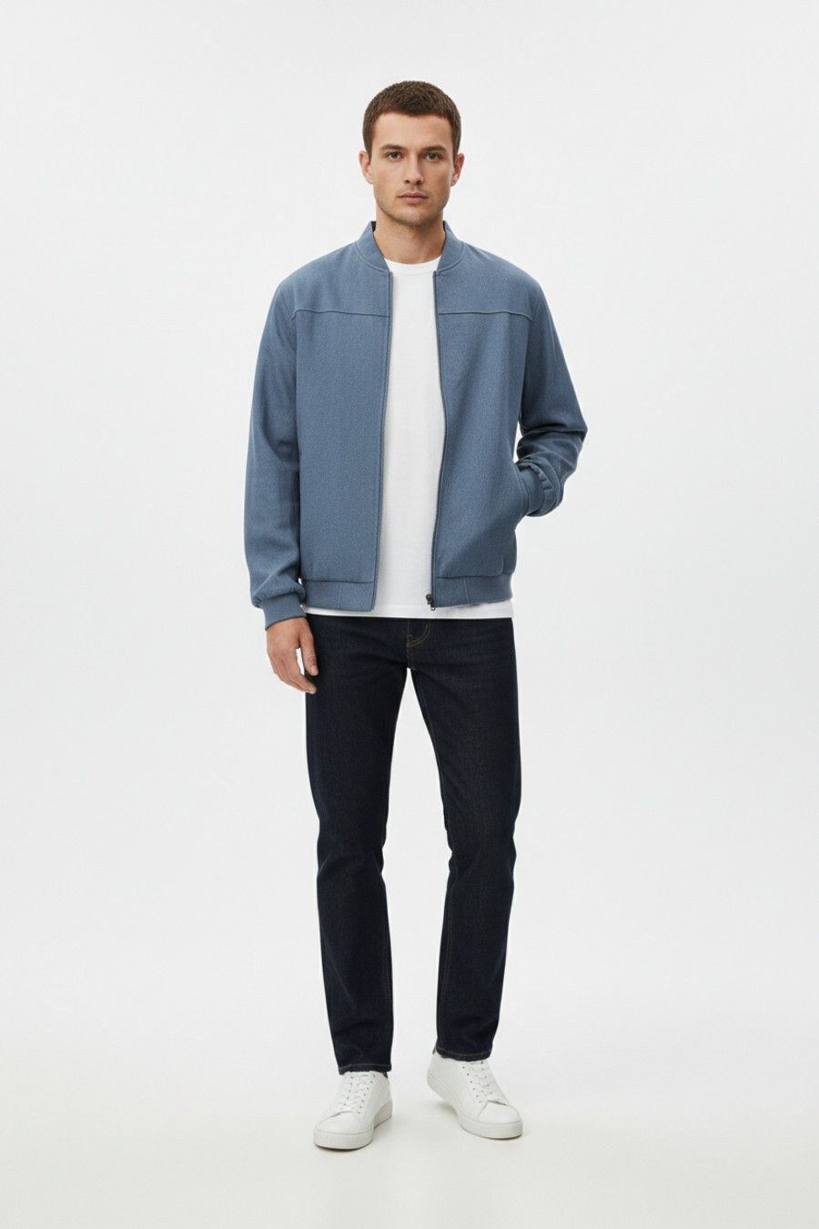 Suede Zip Up Jacket Men's Casual Retro Long Sleeve Cardigan NDF-00010