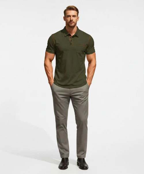 Men's Casual Polo Shirt Summer Short Sleeve Sports Top NDF-00017