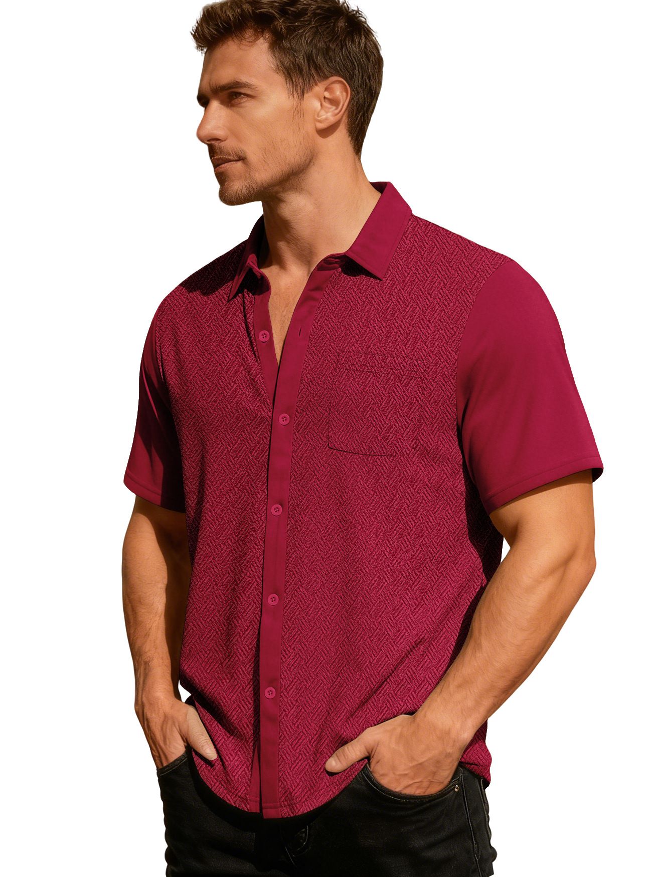 Linen Knit Polo Shirt - Breathable Summer Cardigan NDF-00050