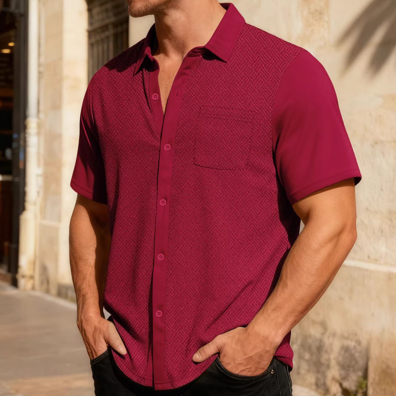 Linen Knit Polo Shirt - Breathable Summer Cardigan NDF-00050