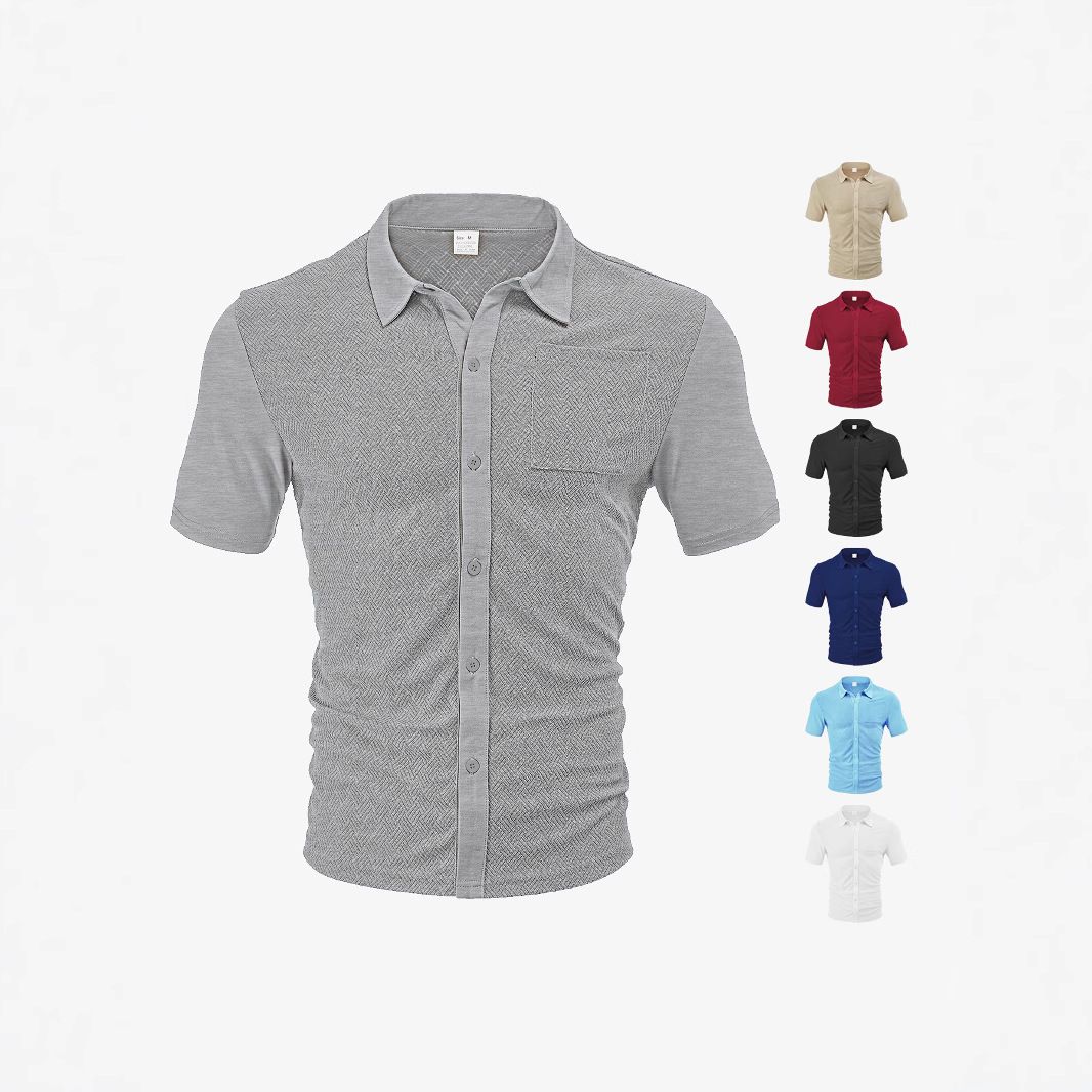 Linen Knit Polo Shirt - Breathable Summer Cardigan NDF-00050