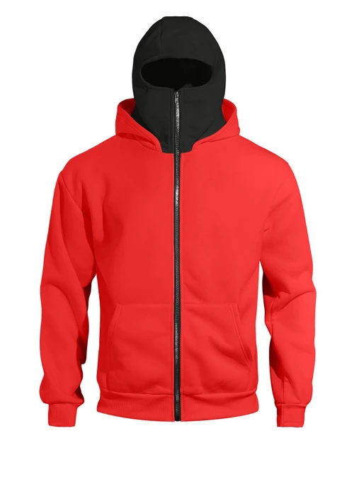 Double Layer Zip Up Hoodie Streetwear Couple Jacket NDF-00011