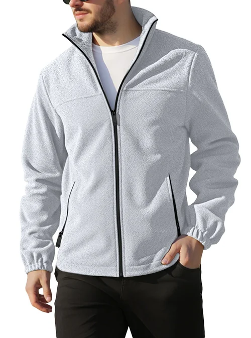 Giacca in pile da uomo 2026 TEMU Primavera Autunno Inverno con zip intera NDF-00012