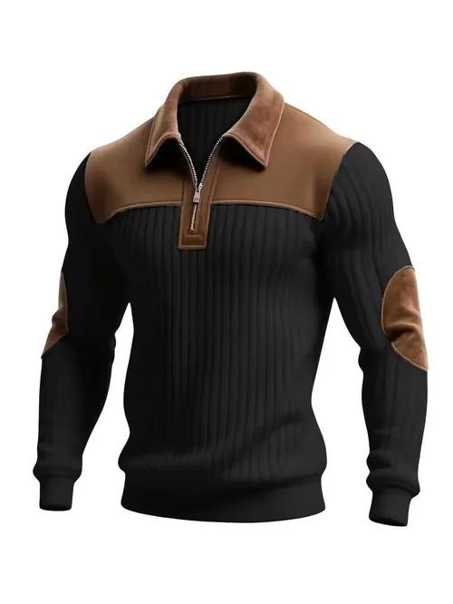 Felpa in maglia con cerniera e ricami NDF-00014