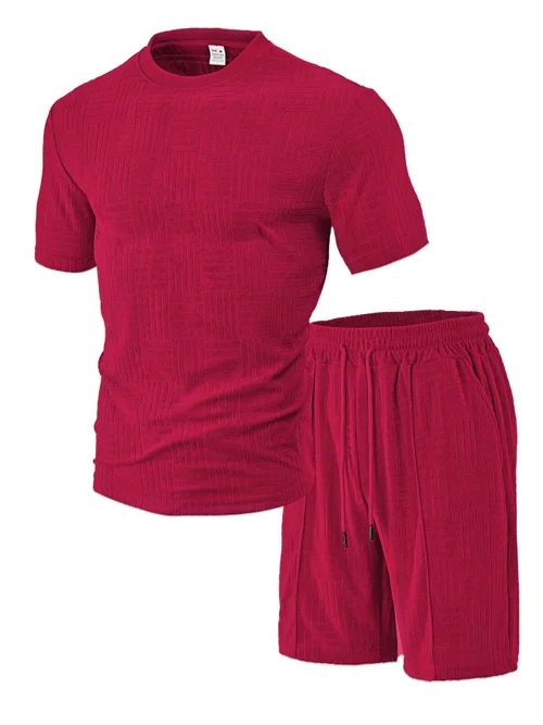 Completo estivo casual da uomo composto da polo e pantaloncini - Vestibilità comoda NDF-00051