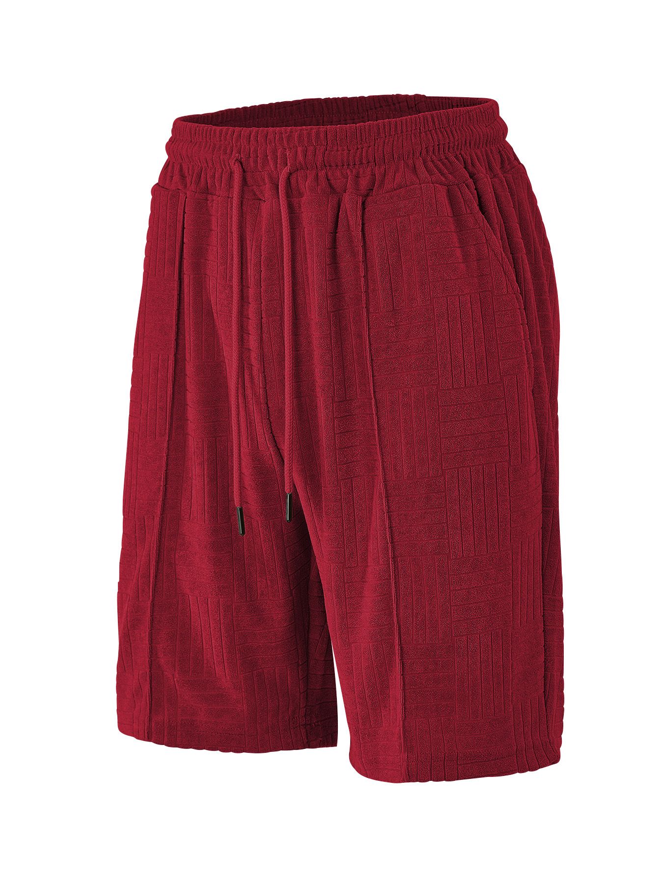 Pantalones cortos de tela de felpa para hombre - Verano, informales, transpirables, deportivos, NDF-00007