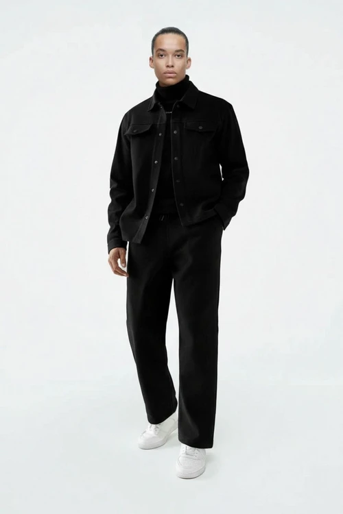 Men's Blazer Pant Suit Set Long Sleeve Lapel Cardigan Loose Fit NDF-00053