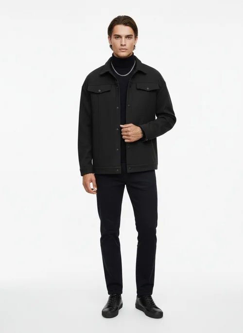 Giacca casual da uomo in misto lana, ideale per l'autunno/inverno (NDF-00017)