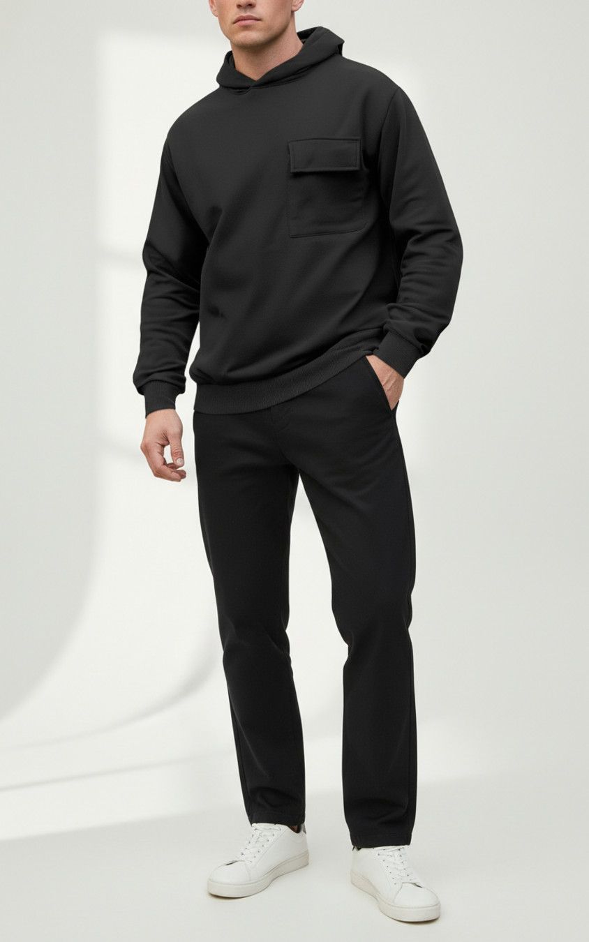 Fleece Pullover Hoodie - Men's Casual Trendy Sweatshirt NDF-00023