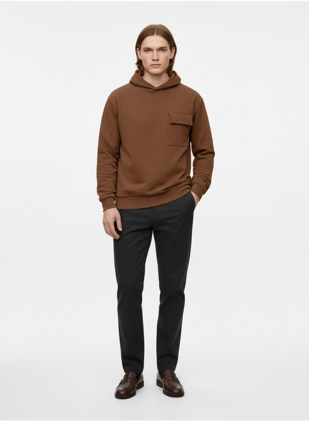 Fleece Pullover Hoodie - Men's Casual Trendy Sweatshirt NDF-00023