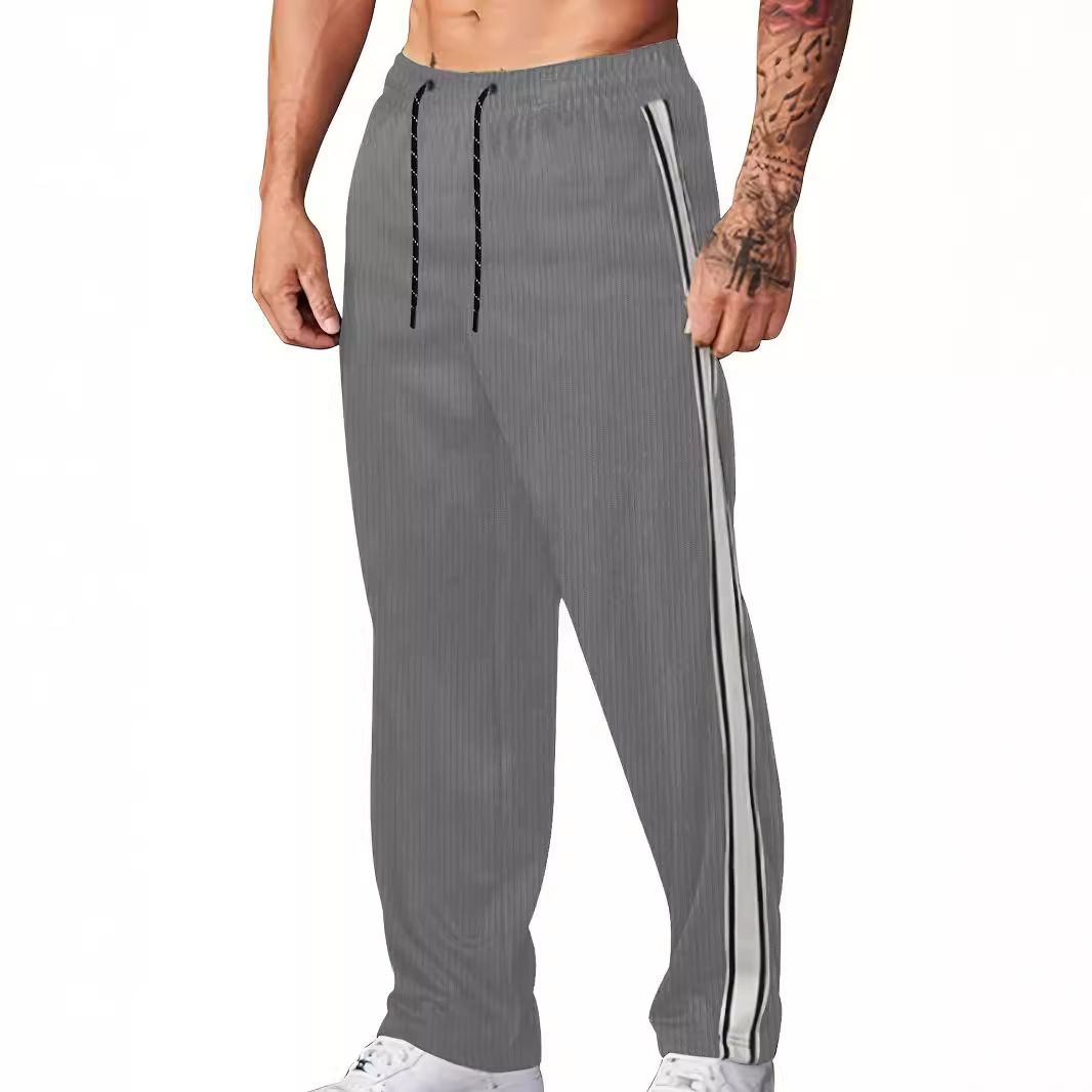Corduroy Striped Lounge Pants - Relaxed Fit Athletic Trousers NDF-00024