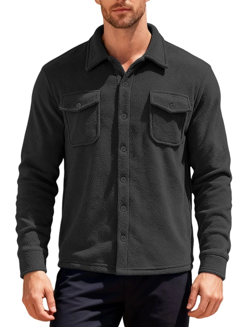 Tactical Fleece Lined Work Shirt Jacket Outdoor Hunting Casual NDF-00019