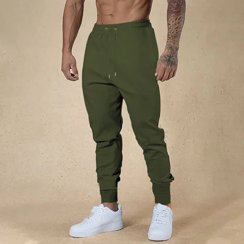 Pantaloni da jogging da uomo, vestibilità slim, per allenamento, modello NDF-00027