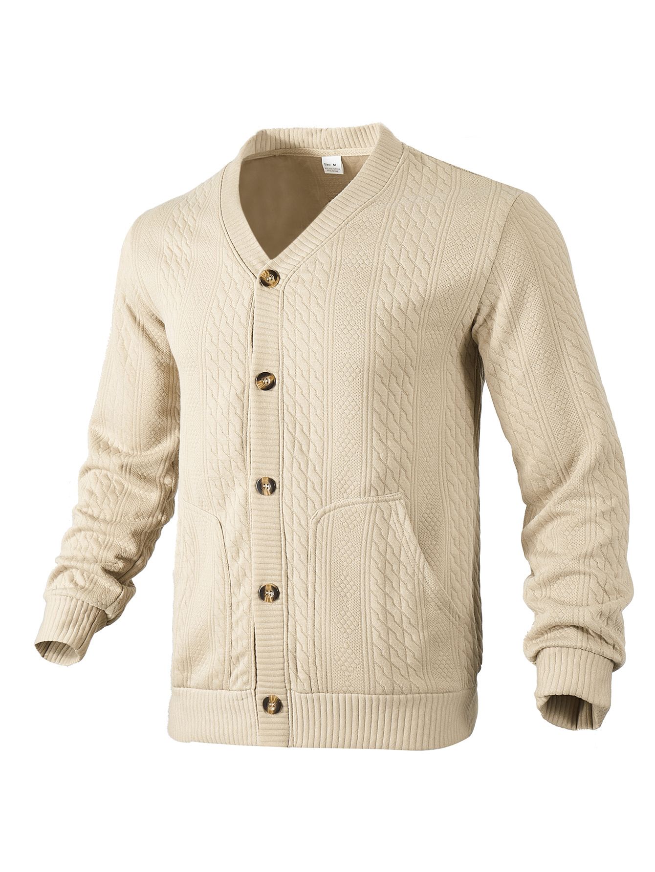 Knitted Jacquard Cardigan Slim Fit Button Down Sweater NDF-00020