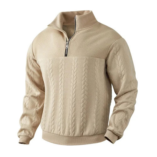 Knit Pullover Sweatshirt Long Sleeve Casual Fall Top NDF-00034