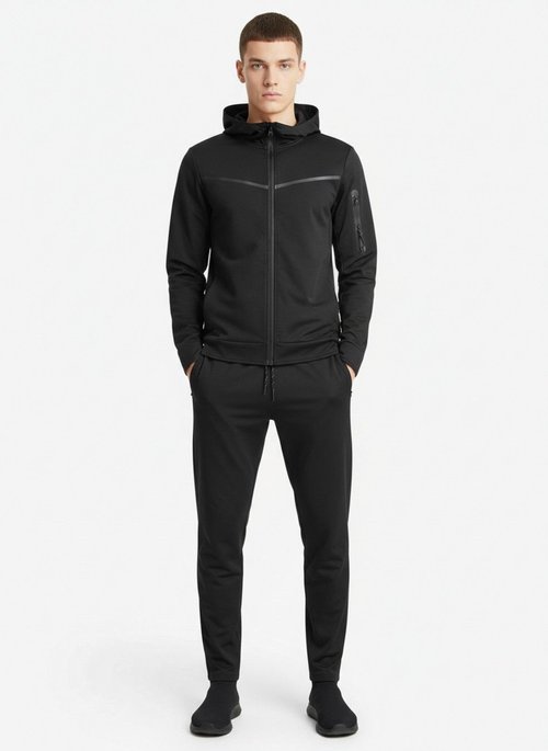 Completo sportivo da uomo primavera autunno, casual, con felpa e giacca, 2 pezzi NDF-00066