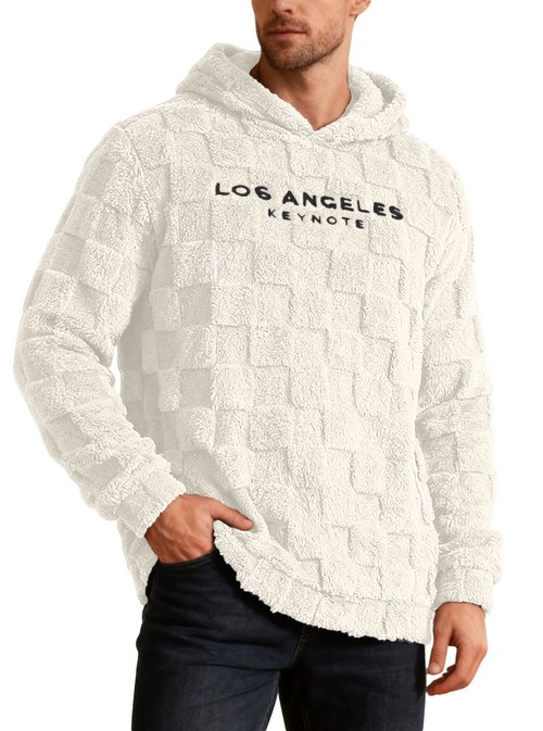 Felpa con cappuccio in pile, modello casual oversize NDF-00041