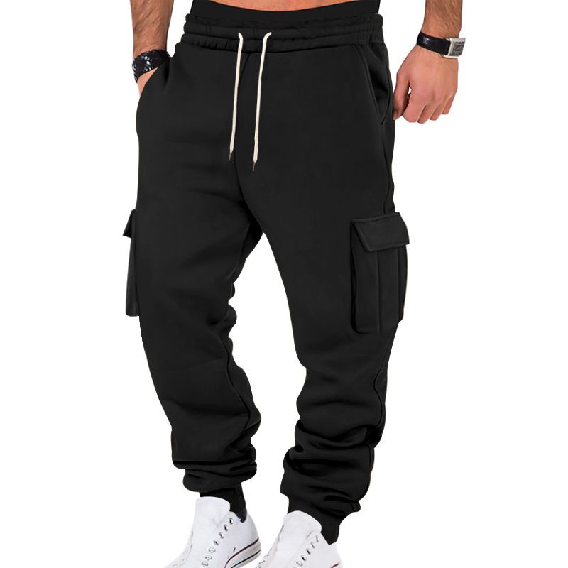 Pantalones deportivos cargo para hombre, largos y deportivos con múltiples bolsillos, NDF-00030