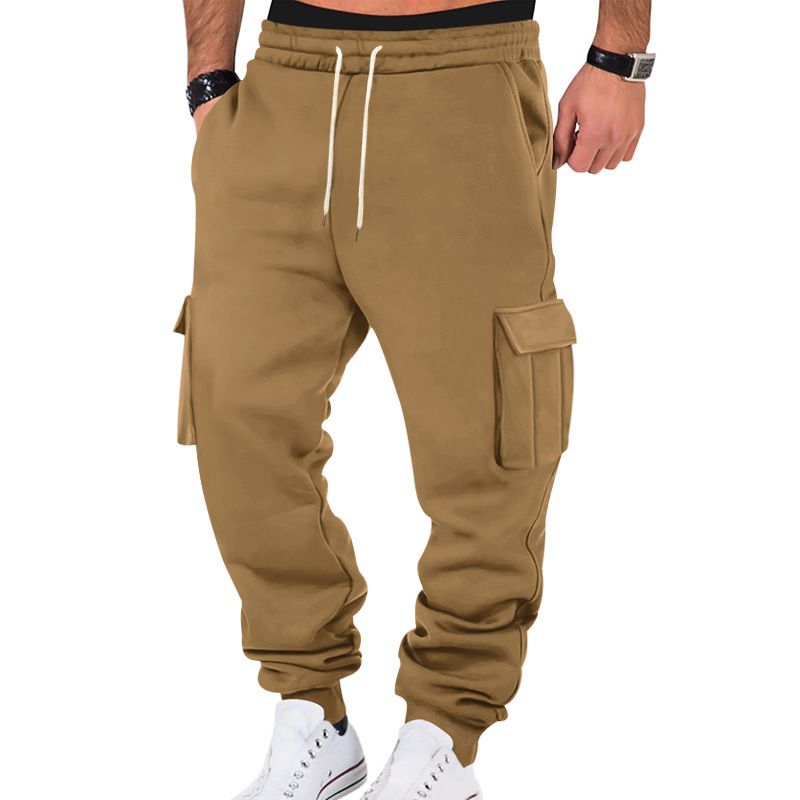 Pantalones deportivos cargo para hombre, largos y deportivos con múltiples bolsillos, NDF-00030