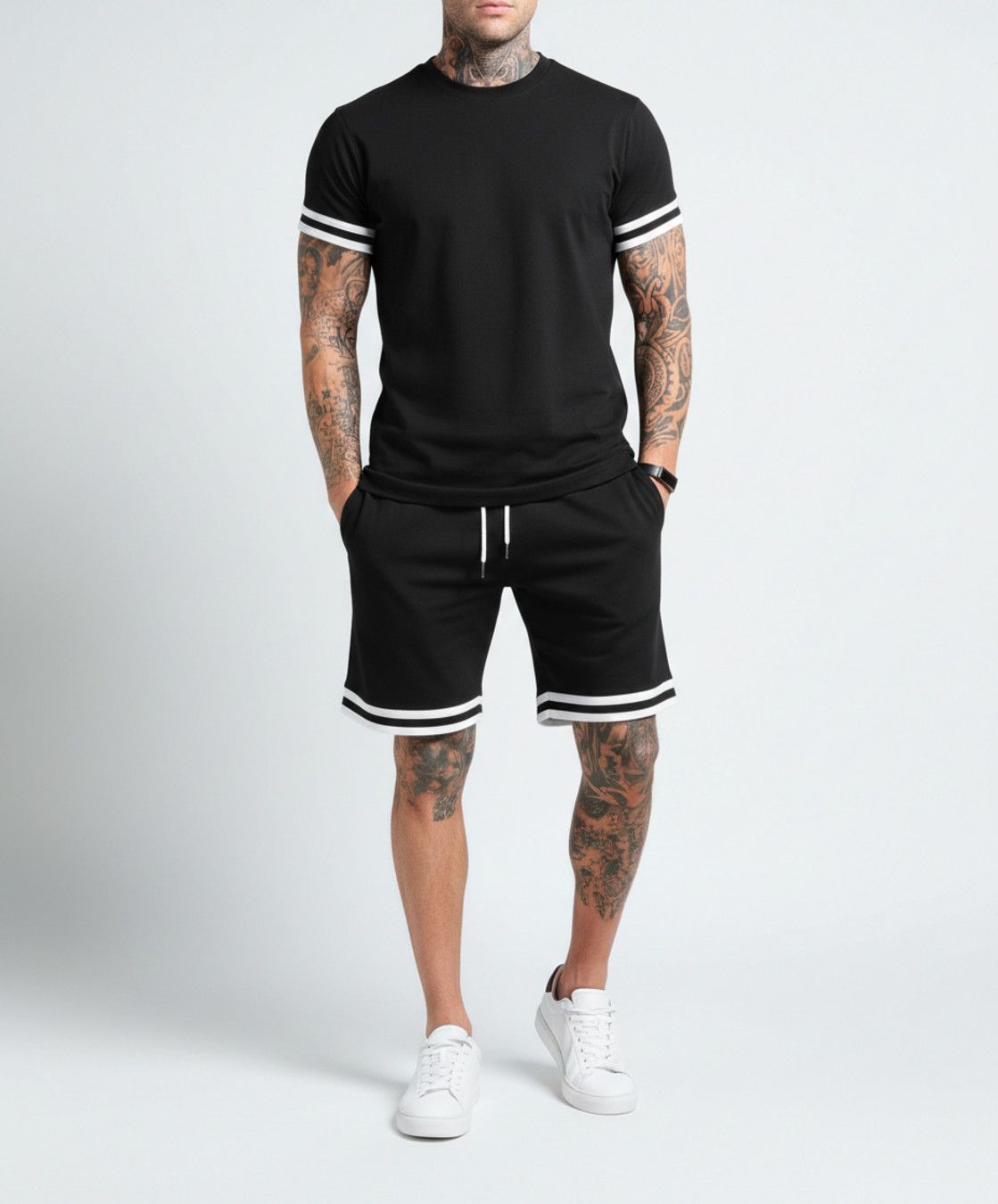 Summer Men's T-Shirt & Shorts Set Casual Activewear NDF-00072
