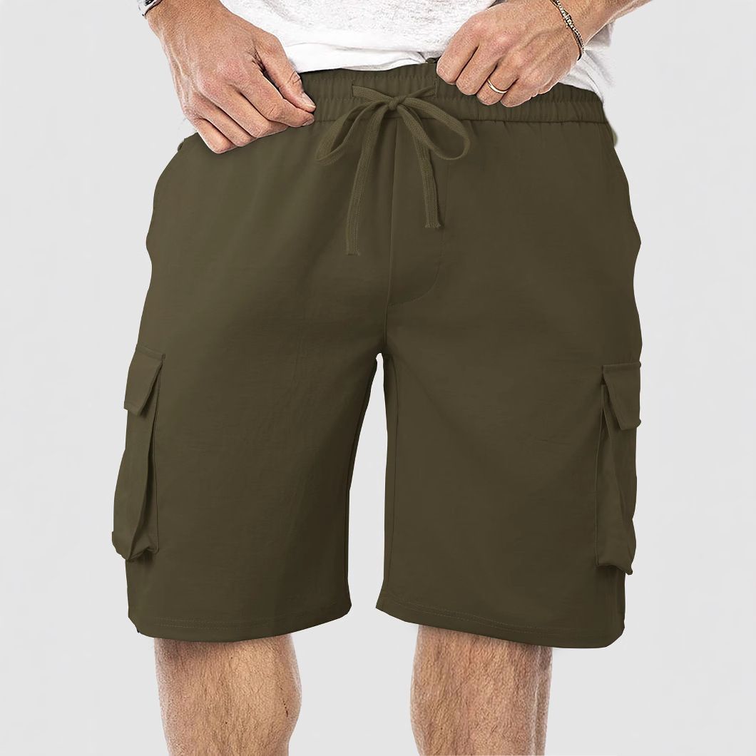 Pantalones cortos cargo de verano para hombre, transpirables, holgados, con múltiples bolsillos, NDF-00012