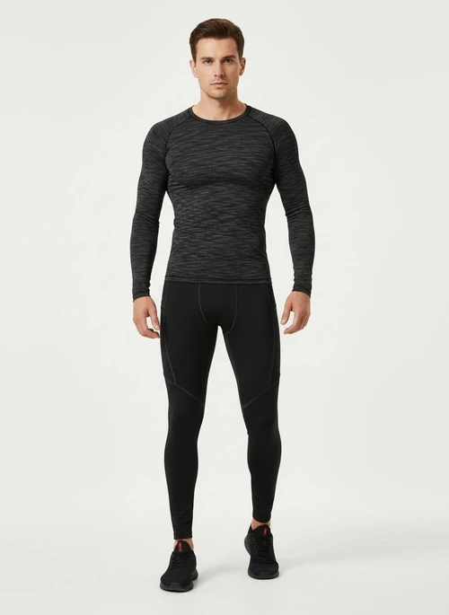 Fitness Suit for Men: Slim Fit Quick-Drying Compression Sportswear T-shirt & Leggings Set