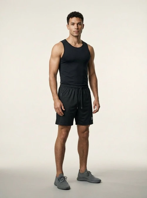 Athletic Fit Quick-Dry Summer Training Shorts for Men with Zipper Pockets