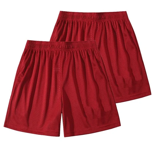 Quick-Drying Mesh Basketball Shorts for Men: Breathable Casual Running Training Sportswear 2-Piece Set