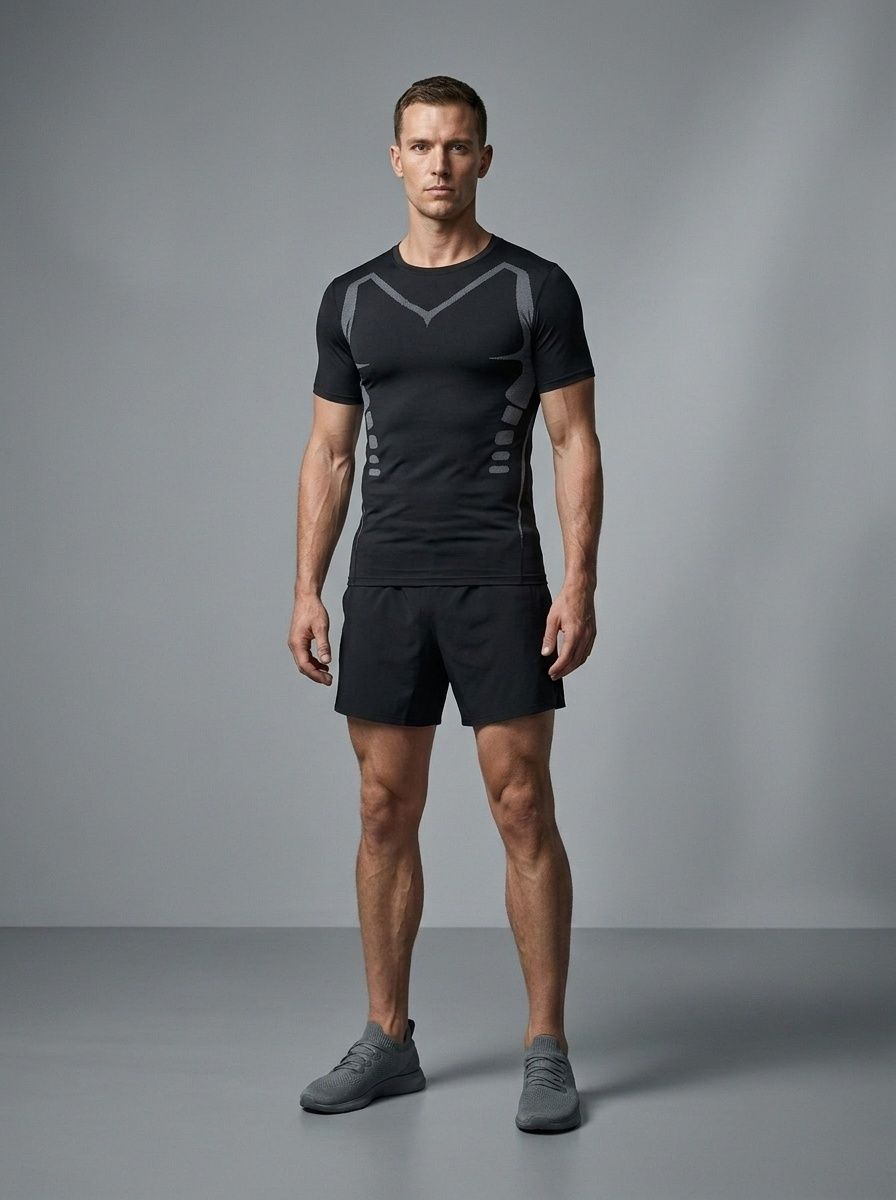 Slim Fit Performance Running T-Shirt for Men with Quick-Dry High Elasticity