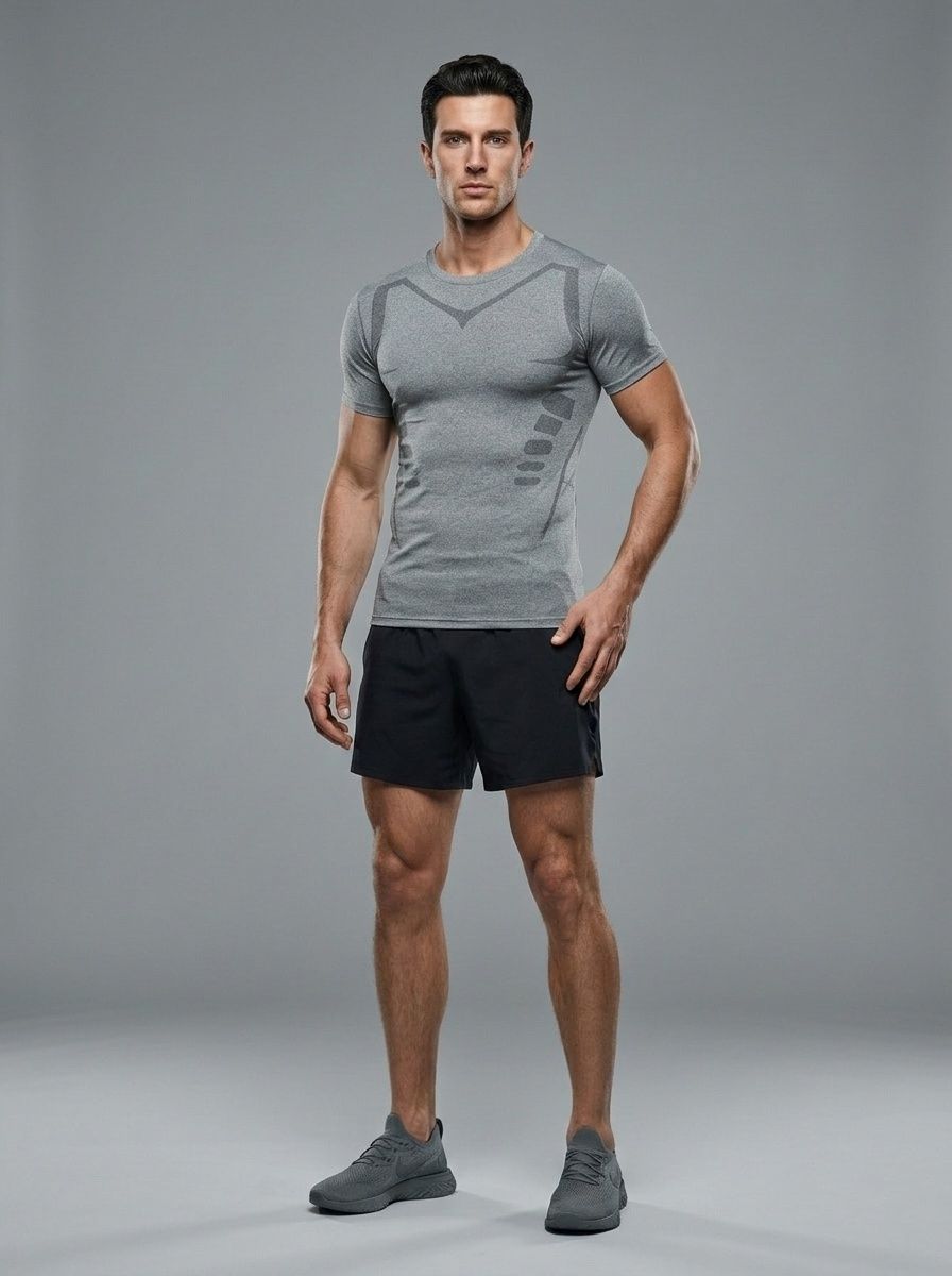 Slim Fit Performance Running T-Shirt for Men with Quick-Dry High Elasticity