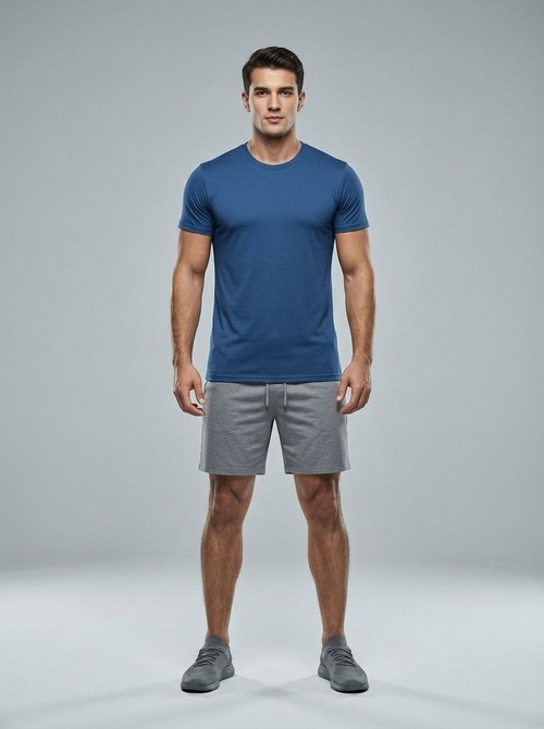 Short-Sleeved Quick-Dry Breathable Athletic T-Shirt for Men: Casual Outdoor Performance Training Top
