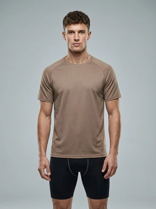 Athletic Fit Quick-dry Men's T-shirt: Breathable Performance Top for Gym and Training