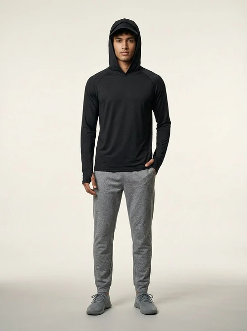 High Elasticity Quickdry Hoodies for Men: Casual Winter Performance Sportswear
