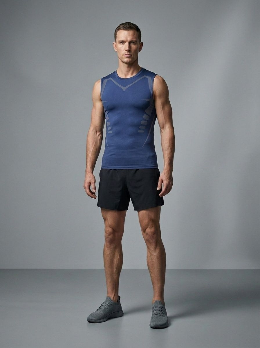 Slim Fit Performance Running Vest for Men with Quick-Dry High Elasticity