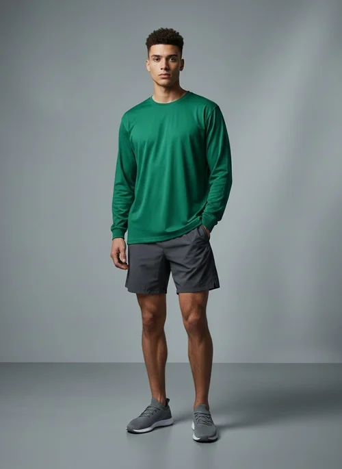 High Elasticity Quick-Dry Long-Sleeved Fitness Training Vest for Men