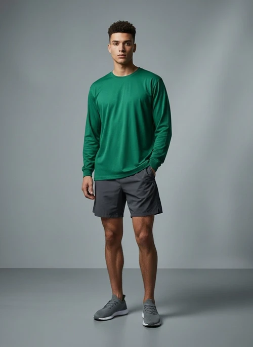 High Elasticity Quick-Dry Long-Sleeved Fitness Training Vest for Men