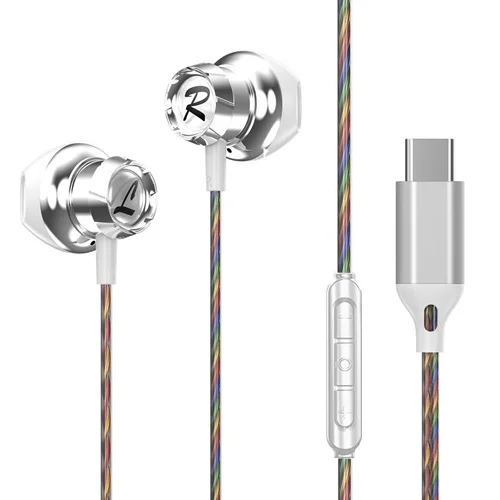 HiFi Wired In-Ear Earbuds with Mic, 14.2mm Drivers, Passive Noise Isolation, 3.5mm / USB-C