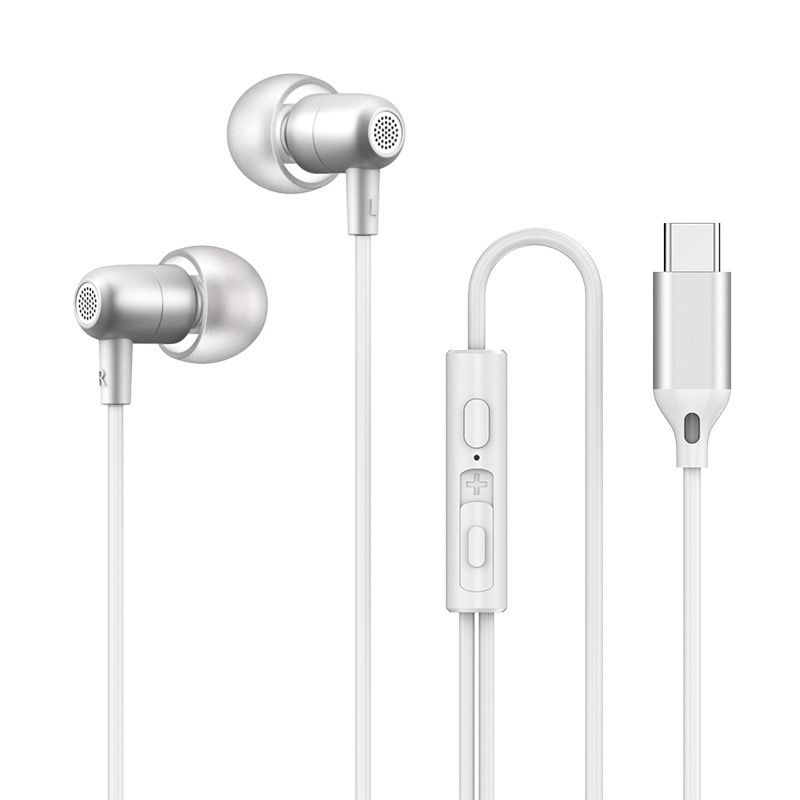 Wired In-Ear Headphones with In-Line Mic, Powerful Bass Drivers, Noise Isolation, 3.5mm / USB-C