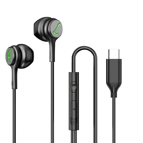 Wired In-Ear Gaming Headphones with Sensitive Mic, 7mm Drivers, Ergonomic Fit, 3.5mm / USB-C