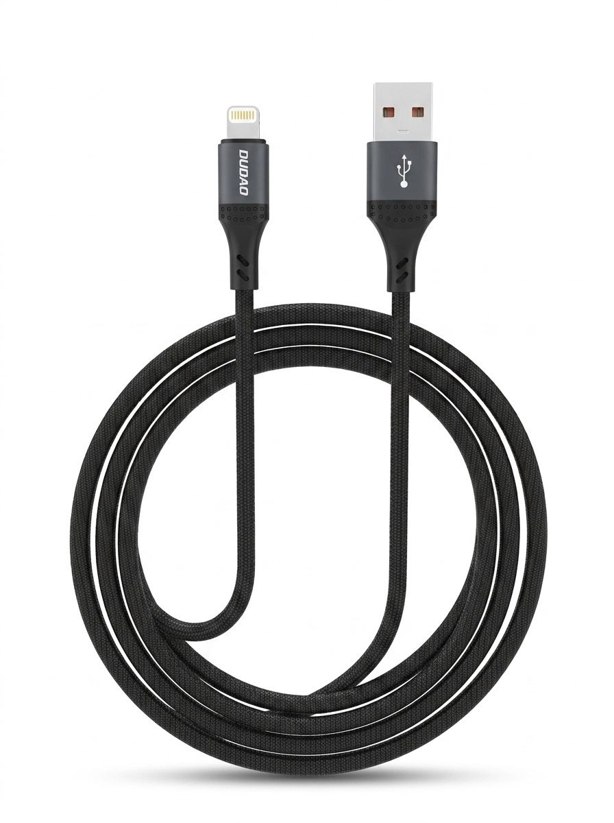 Braided USB Fast Charging Cable for iPhone & Android, 3A High-Speed Data Transfer, Durable Design, Black