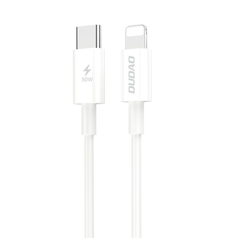 30W PD USB-C to Lightning Fast Charging Cable for iPhone 8-14, Durable & Safe Power Delivery, White