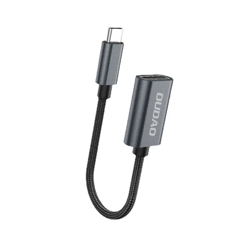 USB-C to USB-A OTG Adapter Cable, Fast Data Transfer, Plug-and-Play for Phones & Tablets, Gunmetal