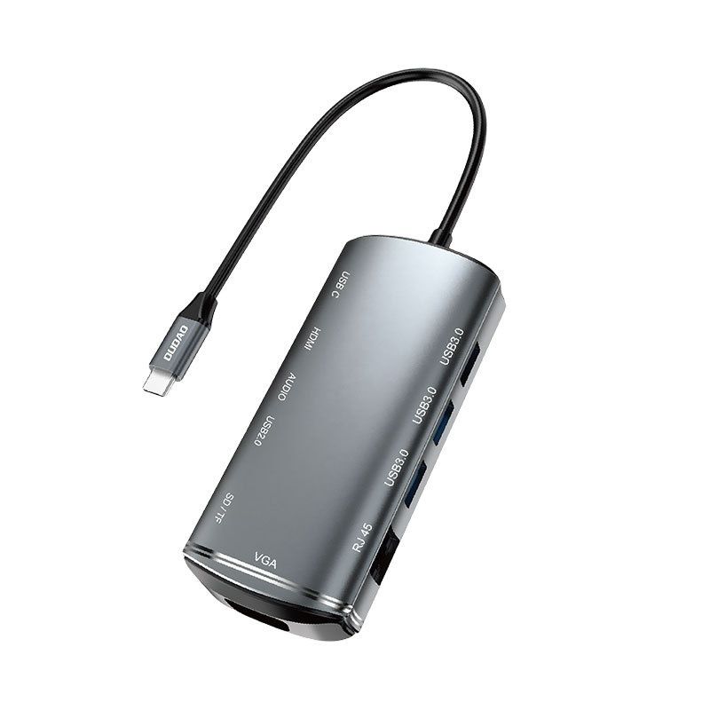 11-in-1 USB C Hub Multiport Adapter with 100W PD, 4K HDMI, USB 3.0, Ethernet, SD/TF Card Readers